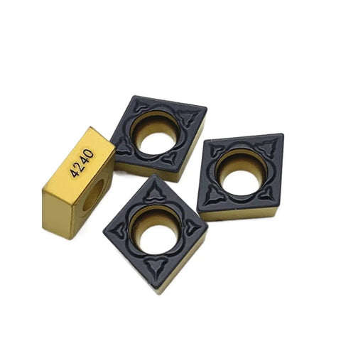 Premium Indexable Carbide Lathe Tool For Metal Turning With High Hardness And Low Friction Coefficient, four inserts displayed.