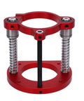 Router Table Lift Base With Easy Crank Up To 70mm Travel, Universal Fit For Small Routers, Aluminum Alloy And Stainless Steel 2 Jaw Clamp, Solid Lifting System For Precise Trimming And Above Table Height Adjustments, red aluminum lift base with springs