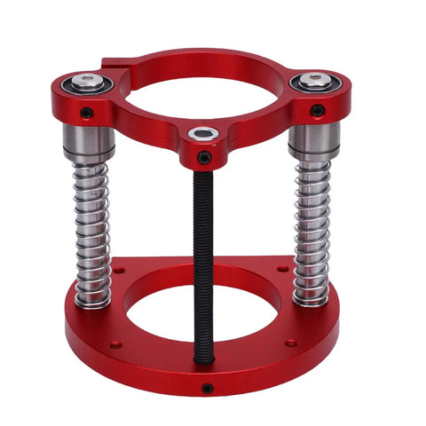 Router Lift Base With 70mm Lift Stroke And 2 Jaw Clamp Manual Operation For Router Table Insert Plate Easy Height Adjustment Lifting System With Manual Rod Fits 64 To 66 Mm Trimming Machines red aluminum base
