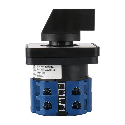 Beefy Rotary Cam Changeover Switch 20A 660V Four Position Selector Switch For Motor Control and Industrial Panels SZW26 20 0 3 2