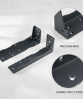 Hidden Steel Shelf Brackets For Wall Mounted Desks And Shelves With Matte Black Finish Concealed Support Hardware Cold Rolled Steel