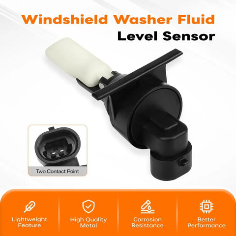 Washer Fluid Level Sensor For Cadillac Escalade 2007 2014 And Chevy Avalanche Silverado Suburban 2007 2013 2011 2014 Replacement Easy Install High Quality Plug And Play black plastic sensor with two-contact connector
