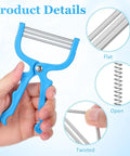 Hand holding a blue Facial Hair Epilator Spring Tool 3-Pack Painless No Fuss Root Remover For Upper Lip Chin Cheeks Forehead