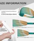 Sweat-Wicking Headband For Sports And Workouts, Ultra Wide 11cm Hairband For Men And Women with sea landscape design