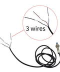 Three-wire cable close-up of Five Pack NO Normally Open NPN Inductive Proximity Sensor Switch M8 Detector With 2mm Sensing Distance