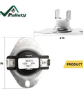 Dryer Heating Element Replacement For Kenmore Maytag Amana Estate Cabrio Bravos Admiral Inglis KitchenAid Magic Chef JennAir Easy Install And More 279838 Compatible Part 3403585 W10724237 3398063 3398064 8565582, with dimensions 2.2 in x 2 in shown