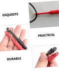Close-up of two pack ribbon probe testers for multimeter continuity testing, flexible digital test probes and leads in hand.