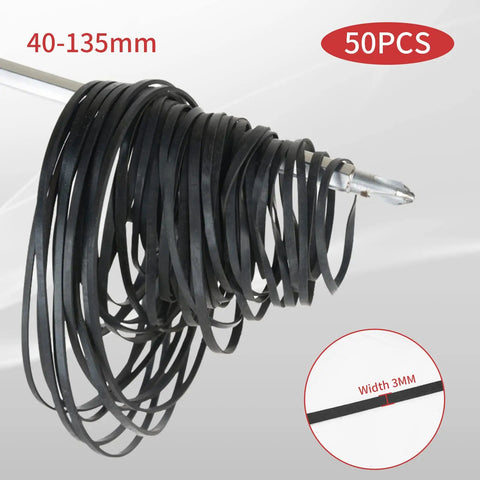 Flat Cassette Tape Player Drive Belts 3Mm Wide Universal Replacement Pack Of 50 Belts For 40Mm To 135Mm Devices