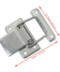Stainless Steel Cabinet Hasp Latch Lock Hardware Two Pack With Mounting Screws Spring Loaded Toggle Catch For Mechanical Equipment Case Rust Resistant