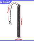 Engineer Gift Bookmark For Engineers And Tech Pros Perfect Graduation Gift For Mechanical Civil Electrical Software Engineers Architects And Construction Pros Funny Quote Bookmark For Engineering Students showing size details with chain and gear charm.