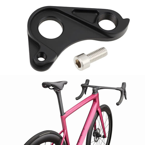 Direct Replacement Derailleur Hanger S206000001 For Specialized Aethos And Tarmac SL8 shown with bicycle frame and screw