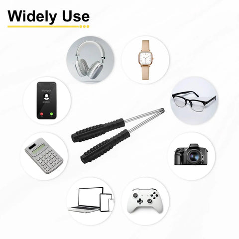 Top Shelf Micro Phillips Screwdriver 3.0mm With Non Slip Handle Built For No Fuss Repairs On Watches Eyeglasses And Smartphones Precision Carbon Steel Mini Cross Head Gear, shown with various devices.