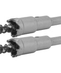 Heavy Duty Carbide Hole Cutter Set 16mm For Electricians Drilling Metal Plates Steel Iron And Aluminum Up To 3MM Thick Cutting Thickness With Fast Clean Results, 2 cutters