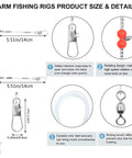 Saltwater Fishing Leaders Kit With Swivel Snap Heavy Duty Monofilament 12 Pack White Leaders With One Arm And Two Arm Options