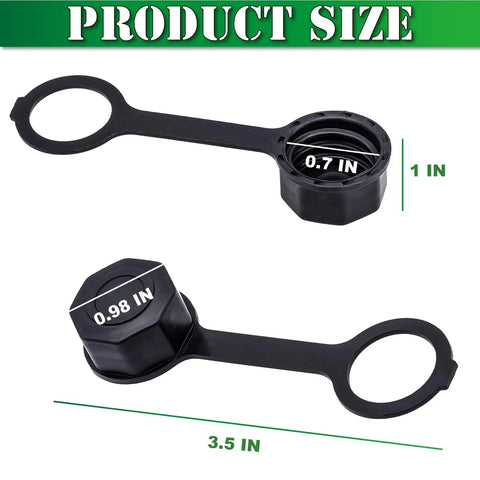 Top view of Gas Can Vent Caps 2 Pack Rear Vent Screw Caps For Replacement Fits Most Fuel Diesel Kerosene Jugs, 0.98 in dia.