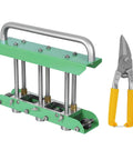 Heavy Duty Portable Sheet Metal Bender Station For 0 To 90 Degree Folds Ideal For Rain Diverters And Roof Edges with yellow-handled snips