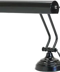 Advent 1LT Piano Lamp With Swiveling Shade And Adjustable Body, Black Finish, 10 Inch Wide By 10.5 Inch Tall, 5 Inch Base