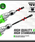 Heavy Duty Six Piece Impact Grade Socket Adapter Set with Three Inch and Six Inch Hex Shank Converts Sockets to Drills