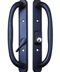 Sliding Glass Patio Door Offset Pull Handle Set With Keys Replacement For 3 15/16 Inch Hole Spacing And 1 1/4 To 2 1/4 Inch Door Thickness