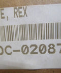 Barcode labeled 'VALVE, REX' and 'RDC-020870' on cardboard packaging for the directional control DB15G252/350 single unit 00730196.