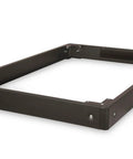 Durable Heavy Duty Network Rack Base Platform Built Like A Tank To Handle Your Hardcore Server Rig Stack 100X800X1200 Mm Solid Gear Mount Foundation Matte Black close-up angle on matte black frame