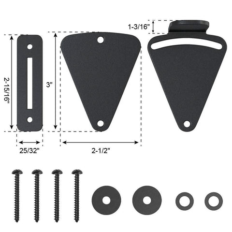 Barn Door Lock Hardware Black Steel Sliding Privacy Latch For Closet Doors Shed Pocket Doors And Wood Gates Durable Carbon Steel With Black Powder Coat Finish components with screws and washers
