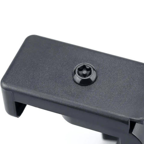 Close-up view of Hella Durable M6 12mm Button Head Torx Machine Screws with T30 Bit, black coated, tamper resistant design.