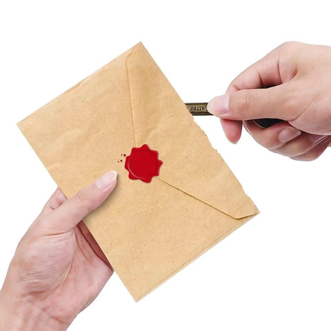 Using Antique Metal Letter Opener Set Pack Of 3 With Gift Box Tree Shaped Envelope Slitter on sealed envelope