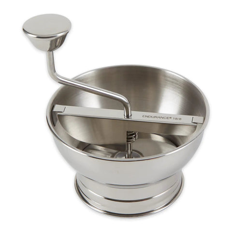 Mini Stainless Steel Food Mill With Transferless Design For Baby Food Sauces And Purees Fits On Wide Mouth Jars 5.5 Inch Diameter