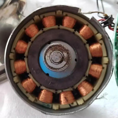 Internal view of 300W Portable Micro Hydroelectric Generator For Off-Grid Power On The Go 220V Water Turbine Generator showing copper coils