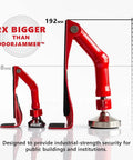 Portable Door Lock Brace For Inswinging Doors With 3Mm Clearance Industrial Strength Security Barrier, size comparison to DoorJammer