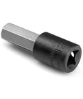 Three Eighths Inch Drive Hex Impact Bit Socket 12 Millimeter, Precision Bit Geometry and Two-Piece Design for Higher Torque and Durability