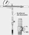 Airbrush Quick Disconnect Coupler With Release Valve Adapter, Includes Five Male Fittings, One Eighth Inch M To F, Easy Quick Change Tool
