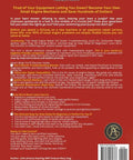 The Grease Monkey Small Engine Repair Guide For Lawn Mowers And Tractors Troubleshooting Carburetors Spark Plugs And Oil Changes To Get Your Rig Running Smooth As Silk back cover featuring troubleshooting tips and maintenance instructions.
