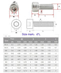 304 Stainless Steel Hex Socket Cap Head Screw Kit With Bolts Nuts And Washers M2 Through M6 DIN912 Boxed Set For DIY Projects And Reliable Electrical Connections size chart