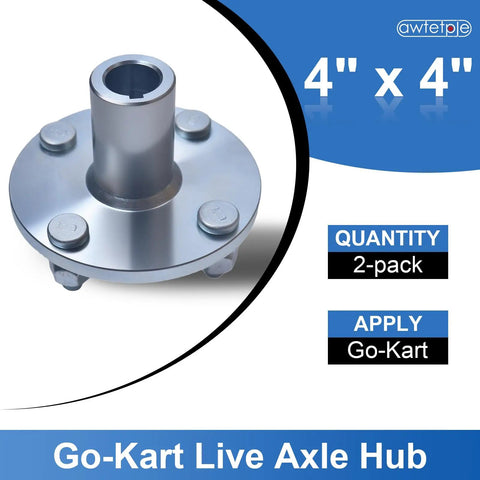 Premium Heavy Duty Go Kart Live Axle Hub With Step Down Shaft Pair For Dune Buggy 4 Inch Off Road Racing Components 2-pack