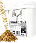 Mother Fodder Blend 12Lb EcoPack All In One Grain Seed Mix For Bird Food bucket with oats spilling out