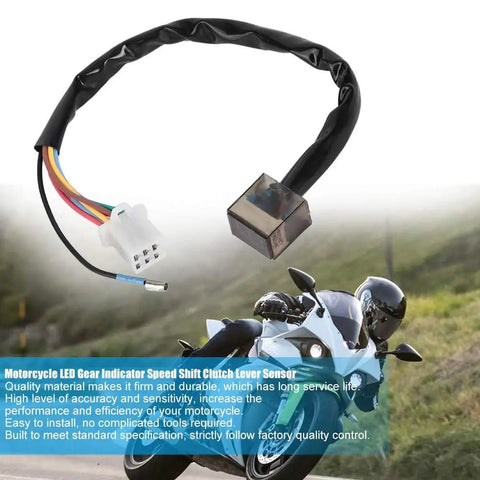 Motorcycle Gear Position Indicator With LED Display And Clutch Lever Sensor 5 Speed Digital Gear Indicator for Dirt Bikes