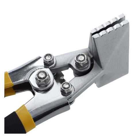 Sheet Metal Bending Pliers Hand Seamer With Wide Jaw 80mm Elbow 80mm And Straight 150mm for welding clamps, close-up view.