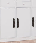 Vintage Cast Iron Drawer Pulls For Wardrobe And Cabinets on white cabinet, classic iron furniture hardware, rustic look