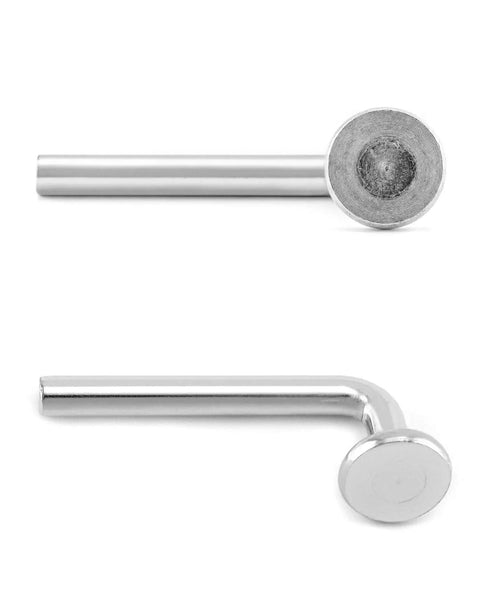 Pallet Rack Drop Pins Set 100 Pcs M7x55mm Heavy Duty J Bolt Safety Universal Pins For Shelving Systems Cross Beam Locker Pins Galvanized Carbon Steel 8mm 5/16in Hole Compatible Ideal For Warehouse And Home, shown straight and bent