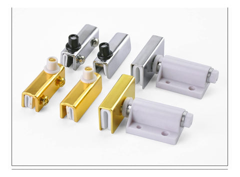Slide Bolt Door Lock Hasp For Doors Gates Cabinets And Glass Furniture Hardware Kit With Touch Latch And Suction Closer