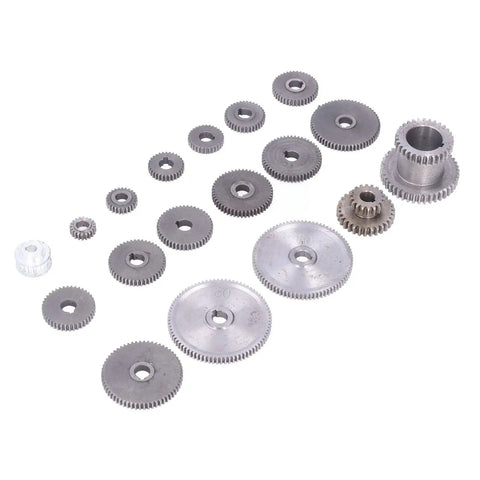 18 Piece Steel Change Gears For 7X10 Mini Lathe Nifty Shop Upgrade For DIY Craftsmen Built Rock Solid Smooth Running Metal Gear Set Awesome For Crankin On Precision Projects Cj0618 Compatible