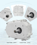 2 To 1 Gear Reduction Box With Clutch For Honda GX160 GX200 Five Point Five HP Engine, showing 22mm output shaft detail.