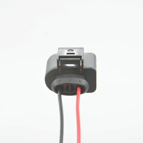 Plug And Play 2 Pin Coolant Level Sensor Connector Pigtail With Pre Crimped Wires 6 Inch Leads, black and red wires
