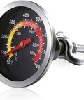 Two Pack BBQ Grill Temperature Gauge For Charcoal Pit And Smoker, Waterproof Thermometer With Easy Mount, Screw Thread And Wing Nut