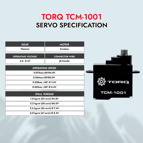 Torq Coreless Micro Servo Upgrade For Losi Micro B And Mini Z RC Cars 1/27 1/28 Scale specification details