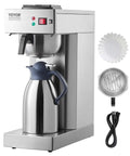 12 Cup Commercial Drip Coffee Maker With Thermal Vacuum Carafe Keeps Coffee Hot Or Cold All Day No Fuss Stainless Steel Brewer