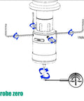 Diagram of CNC Edge Finder WP500 High Accuracy 0.001mm Trigger Locator For Milling Machines in use with probe zero