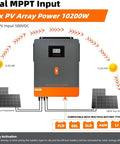 Diagram of 10200W Off Grid Solar Inverter With 48V DC To 230V AC Pure Sine Wave Output 160A MPPT Charge Controller